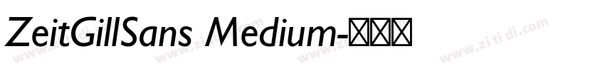 ZeitGillSans Medium字体转换
